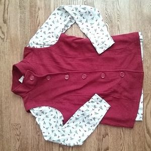 (S) NWT Northern Reflections Vest/ Turtleneck Vintage Cardinals Holiday Classic